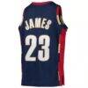 LeBron James Cleveland Cavaliers Mitchell & Ness Youth 2008-09 Hardwood Classics Swingman Jersey - Navy - Detail View