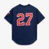 David Ortiz Minnesota Twins Mitchell & Ness 2002 Cooperstown Collection Mesh Batting Practice Jersey - Navy - Detail View