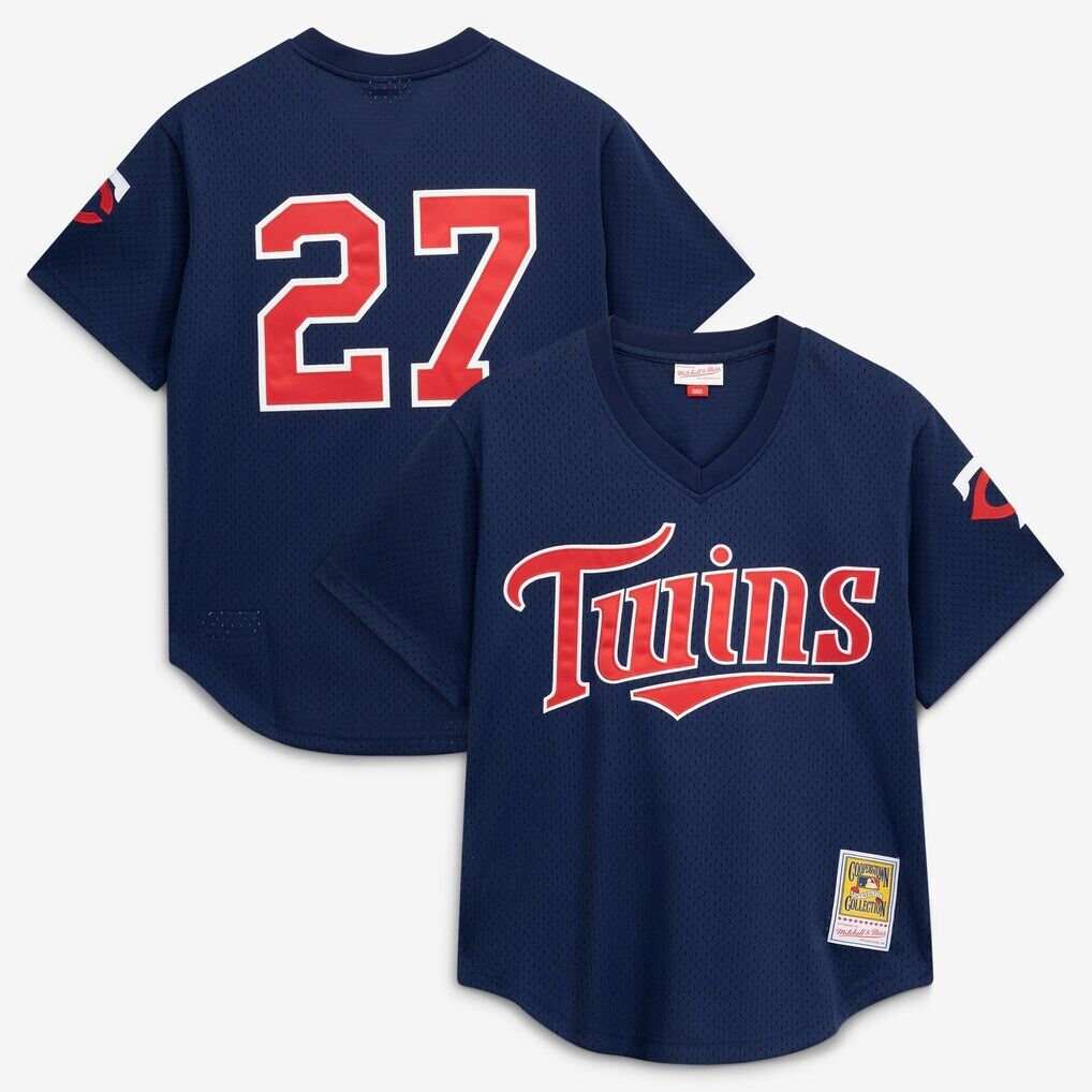 David Ortiz Minnesota Twins Mitchell & Ness 2002 Cooperstown Collection Mesh Batting Practice Jersey