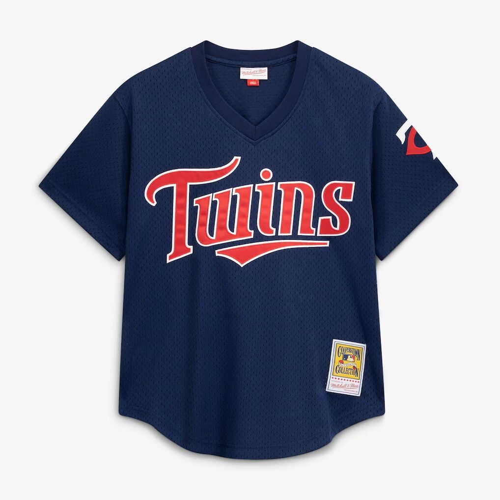 David Ortiz Minnesota Twins Mitchell & Ness 2002 Cooperstown Collection Mesh Batting Practice Jersey