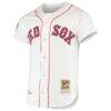 David Ortiz Boston Red Sox Mitchell & Ness 2004 Cooperstown Collection Home Authentic Jersey - White - Side View