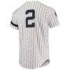 New York Yankees Mitchell & Ness Cooperstown Collection 1996 Authentic Home Jersey - White - Detail View