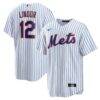 Francisco Lindor New York Mets Nike Home Replica Player Jersey - White - Front View