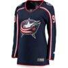 Elvis Merzlikins Columbus Blue Jackets Fashion7 Women's Home Breakaway Jersey - Navy - Side View