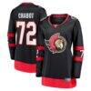 Thomas Chabot Ottawa Senators Fashion7 Women's Home Breakaway Jersey - Black - Front View