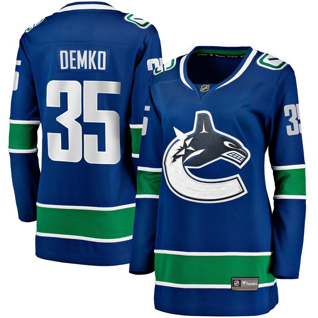 Thatcher Demko Vancouver Canucks Fashion7 Women's Home Breakaway Jersey