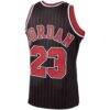 Michael Jordan Chicago Bulls Mitchell & Ness 1995/96 Hardwood Classics Authentic Jersey - Black - Detail View