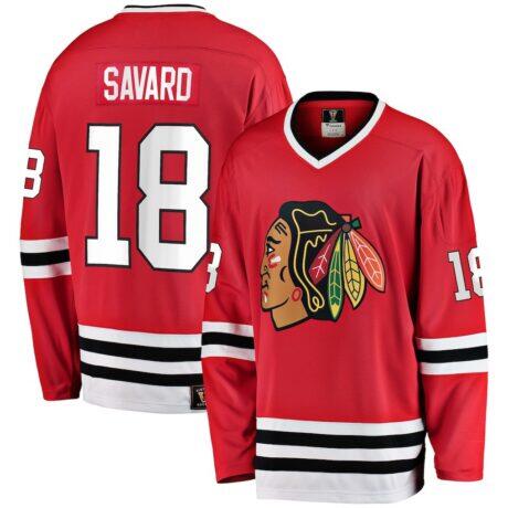 Denis Savard Chicago Blackhawks Fashion7 Premier Breakaway Retired Player Jersey - Red - Front View