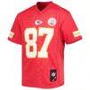 Travis Kelce Kansas City Chiefs Youth Replica Jersey - Red - Side View