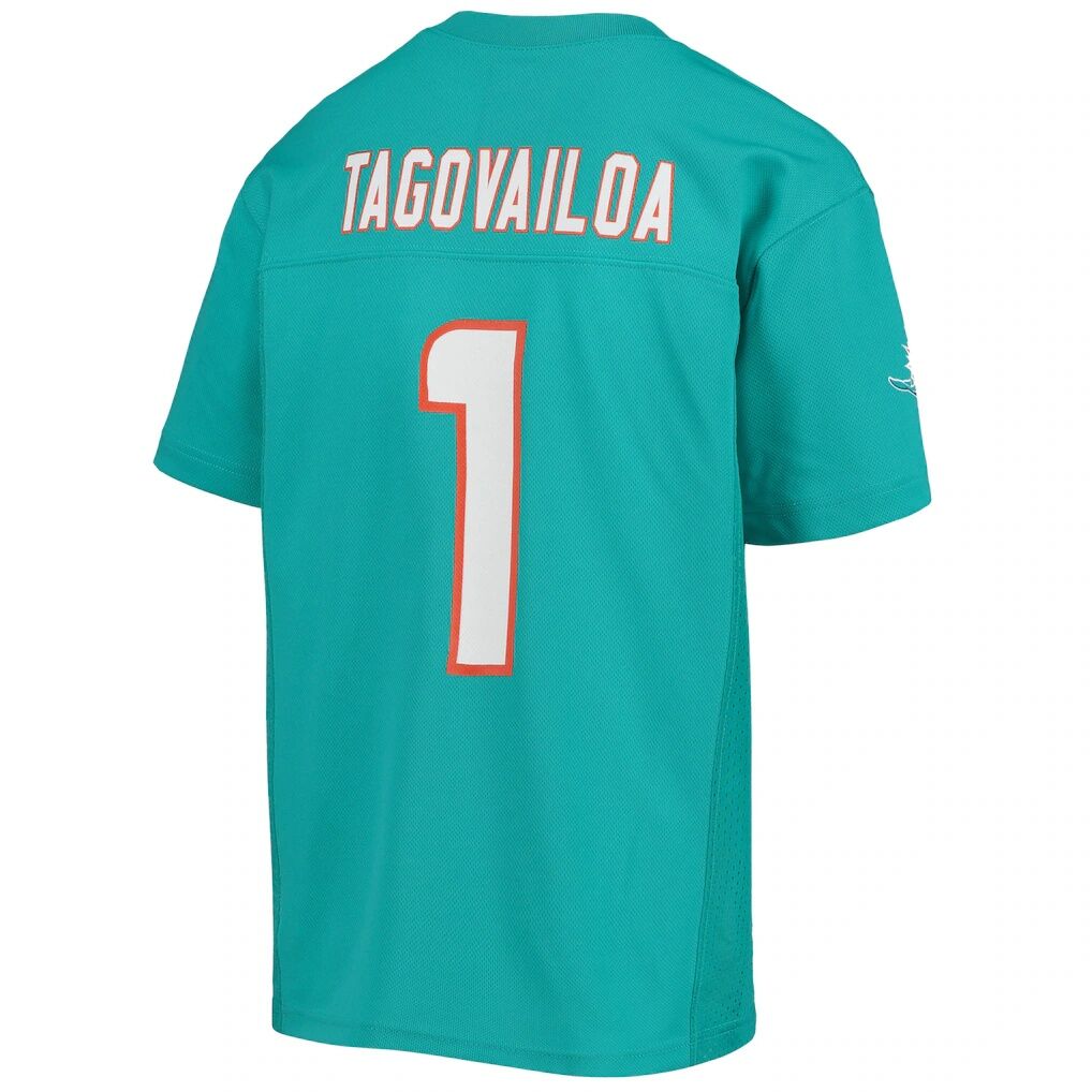 Tua Tagovailoa Miami Dolphins Youth Replica Jersey - Aqua