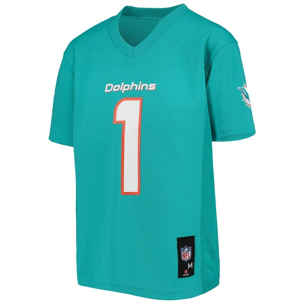 Tua Tagovailoa Miami Dolphins Youth Replica Jersey - Aqua