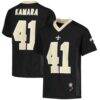 Alvin Kamara New Orleans Saints Youth Replica Jersey - Black - Front View
