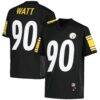 T.J. Watt Pittsburgh Steelers Youth Replica Jersey - Black - Front View