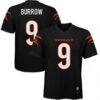 Joe Burrow Cincinnati Bengals Youth Replica Player Jersey - Black - Front View