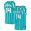Nick Richards Charlotte Hornets Fashion7 Fast Break Replica Jersey - Teal - Front View
