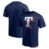 Texas Rangers Red White and Team T-Shirt - Navy - Front View