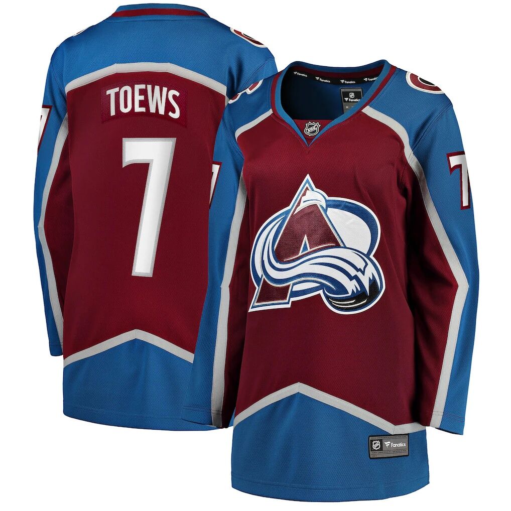 Devon Toews Colorado Avalanche Fashion7 Women's Home Breakaway Player Jersey - Burgundy