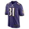 Jamal Lewis Baltimore Ravens Nike Retired Player Game Jersey - Purple - Side View