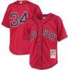 David Ortiz Boston Red Sox Mitchell & Ness Youth Cooperstown Collection Batting Practice Jersey - Red - Front View