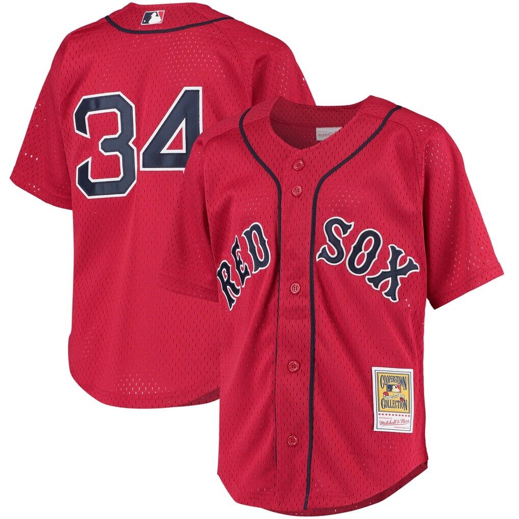David Ortiz Boston Red Sox Mitchell & Ness Youth Cooperstown Collection Batting Practice Jersey