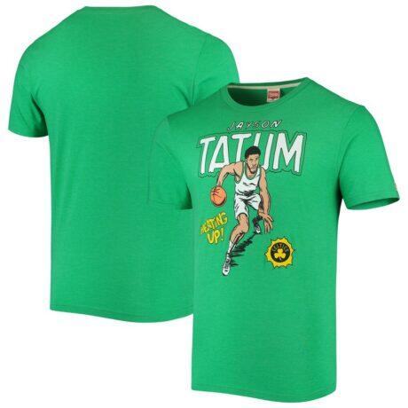 Jayson Tatum Boston Celtics Homage Comic Book Player Tri-Blend T-Shirt - - Front View
