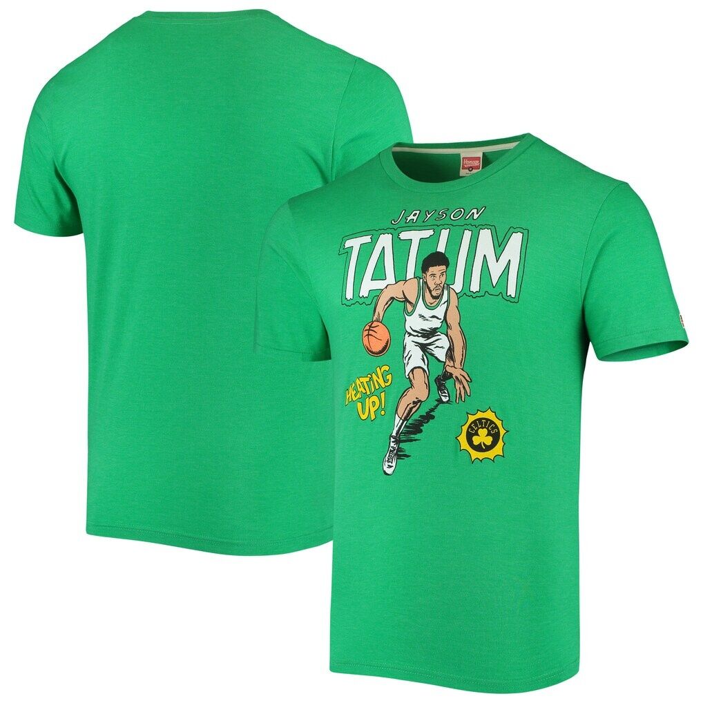 Jayson Tatum Boston Celtics Homage Comic Book Player Tri-Blend T-Shirt – Kelly Green