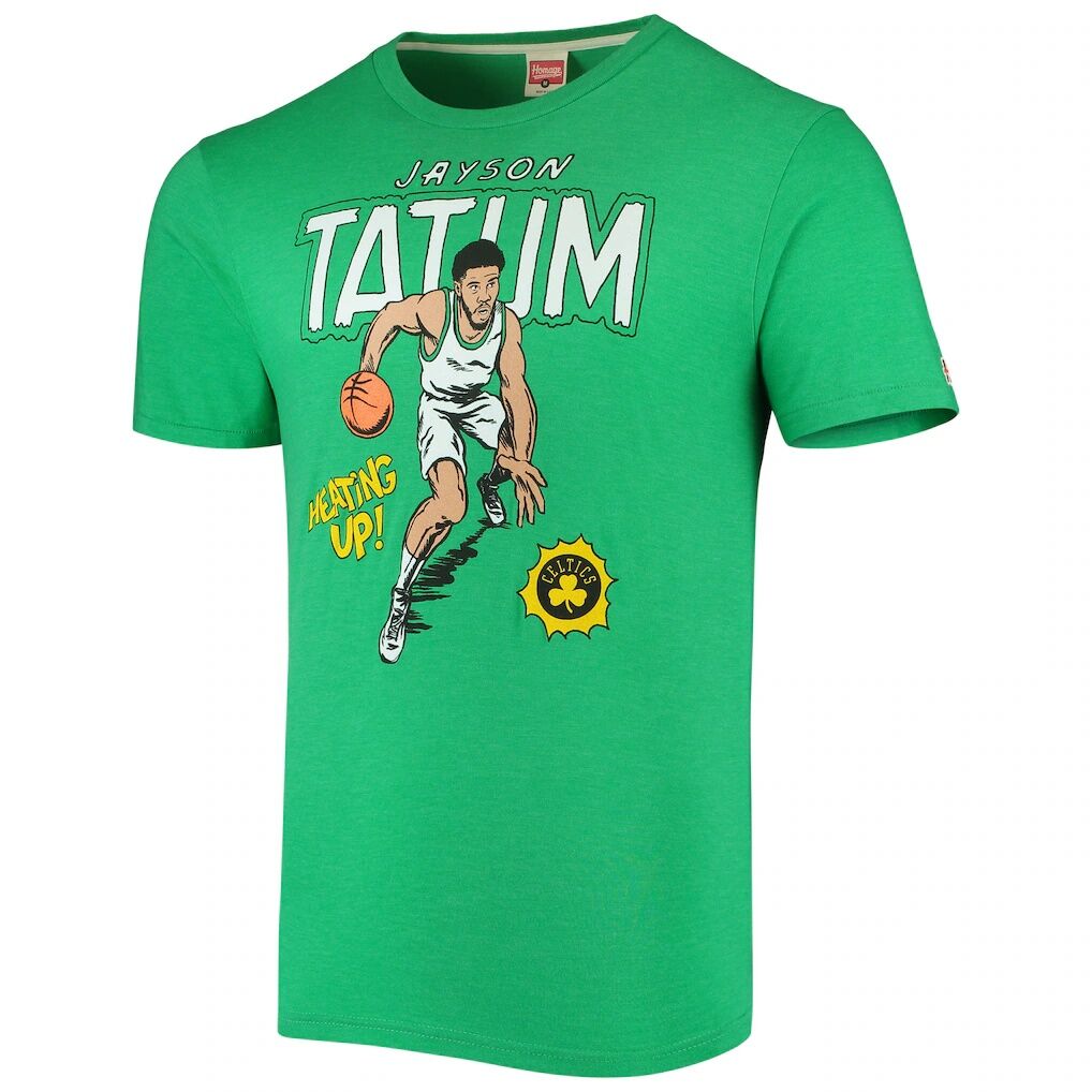 Jayson Tatum Boston Celtics Homage Comic Book Player Tri-Blend T-Shirt – Kelly Green