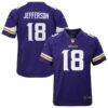 Justin Jefferson Minnesota Vikings Nike Youth Game Jersey - Purple - Front View