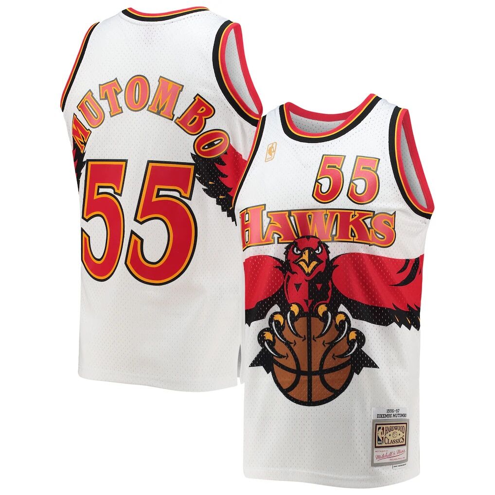 Dikembe Mutombo Atlanta Hawks Mitchell & Ness 1996/97 Hardwood Classics Swingman Jersey