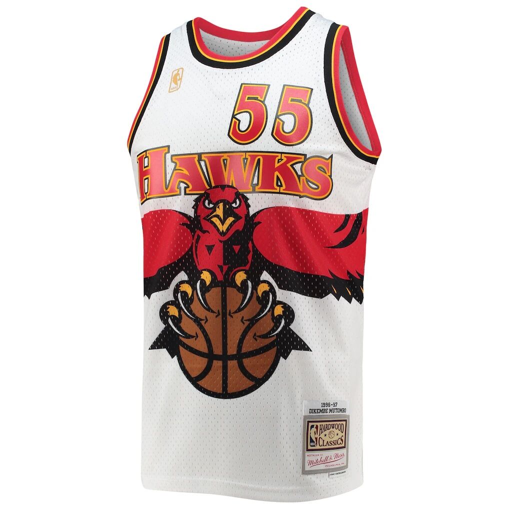 Dikembe Mutombo Atlanta Hawks Mitchell & Ness 1996/97 Hardwood Classics Swingman Jersey