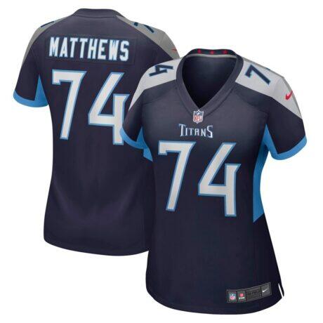Bruce Matthews Tennessee Titans Nike Women's Retired Player Jersey - Navy - Front View