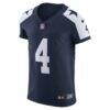 Dak Prescott Dallas Cowboys Nike Alternate Vapor Elite Player Jersey - Navy - Side View