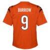 Joe Burrow Cincinnati Bengals Nike Youth Game Jersey - Orange - Detail View