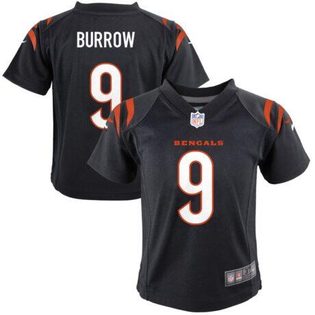 Joe Burrow Cincinnati Bengals Nike Preschool Game Jersey - Black - Front View