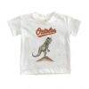 Baltimore Orioles Tiny Turnip Infant TT Rex T-Shirt - White - Front View