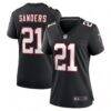 Deion Sanders Atlanta Falcons Nike Women's Alternate Retired Player Game Jersey - Black - Front View