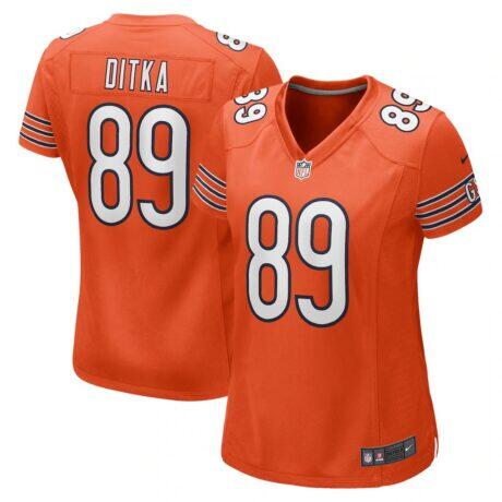Mike Ditka Chicago Bears Nike Women's Retired Player Jersey - Orange - Front View