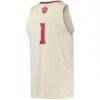 #1 Indiana Hoosiers adidas Swingman Basketball Jersey - Cream - Detail View