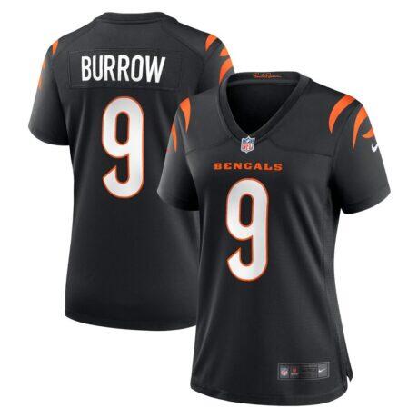 Joe Burrow Cincinnati Bengals Women's Nike Player Game Jersey - Black - Front View