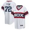Carlton Fisk Chicago White Sox Nike Home Cooperstown Collection Team Player Jersey - White - Front View