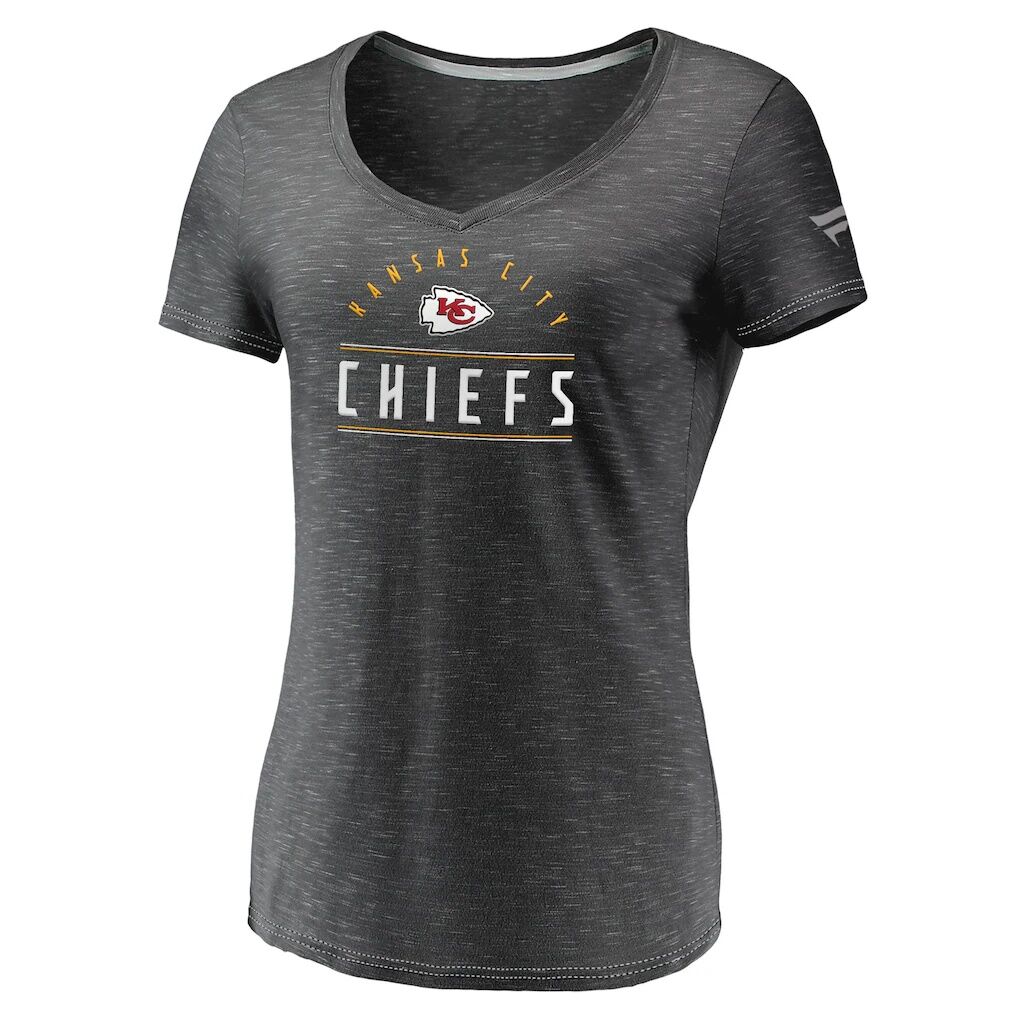 Kansas City Chiefs Fashion7 Women’s League Leader Space Dye V-Neck T-Shirt