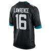 Trevor Lawrence Jacksonville Jaguars Nike Alternate Game Jersey - Black - Detail View