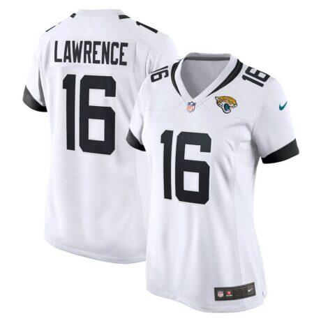 Trevor Lawrence Jacksonville Jaguars Nike Women's Game Jersey - White - Front View