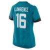 Trevor Lawrence Jacksonville Jaguars Nike Women's Player Game Jersey - Teal - Detail View