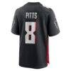 Kyle Pitts Sr. Atlanta Falcons Nike Youth Game Jersey - Black - Detail View