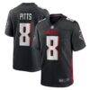 Kyle Pitts Sr. Atlanta Falcons Nike Youth Game Jersey - Black - Front View