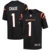 Ja'Marr Chase Cincinnati Bengals Nike Youth Game Jersey - Black - Front View