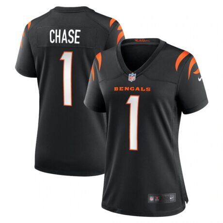 Ja'Marr Chase Cincinnati Bengals Nike Women's Game Jersey - Black - Front View