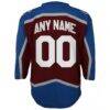 Colorado Avalanche Youth Home Custom Replica Jersey - - Detail View