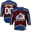 Colorado Avalanche Youth Home Custom Replica Jersey - - Front View